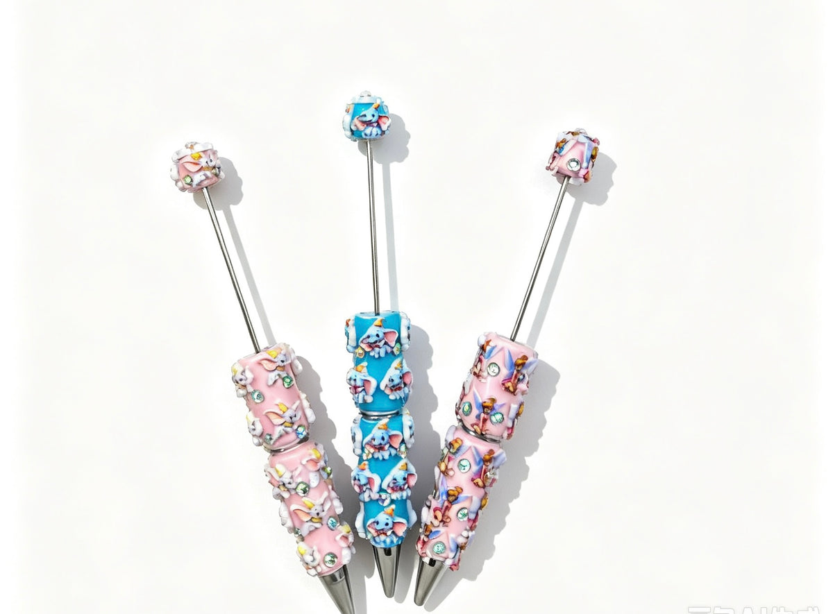 Mix Cartoon Character Bead Pen -(open in live)