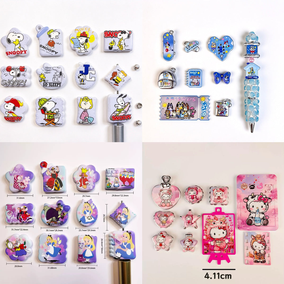Cartoon DIY Pen Flat Beads-（open in live）