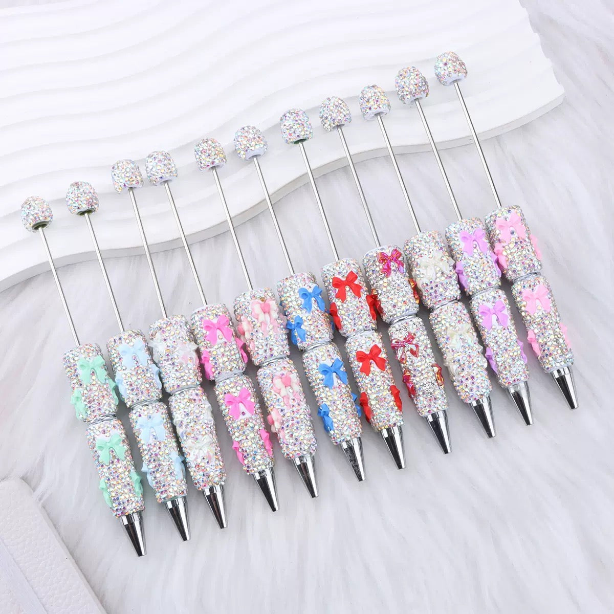 Bling  Bow Bead Pen -（open in live）